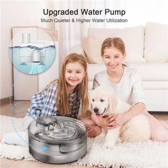 Dog Water Fountain, 170oz/1.3Gallon/5L Large Automatic Pet Water Dispenser - Picture 6 of 7